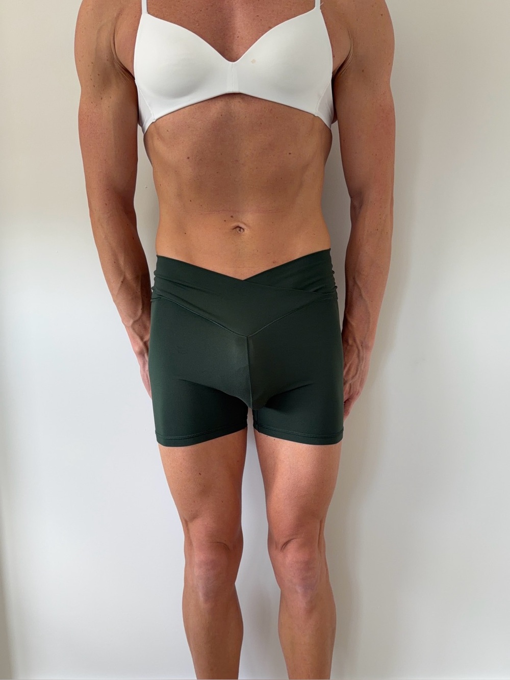 Aerie Offline Biker Shorts Green Size S